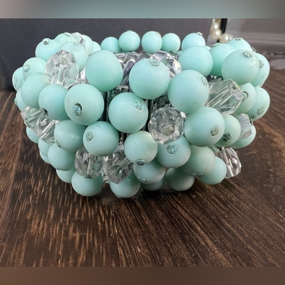 Vintage 1960’s Japan Glass Bead Expansion Bracelet B24 - Picture 2 of 4